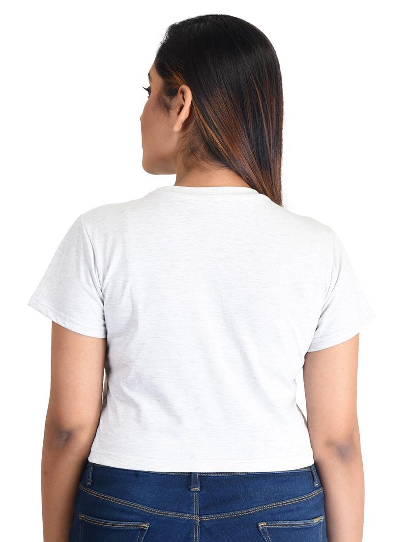 women's front print round neck t-shirt - 19869110 - Standard Image - 2