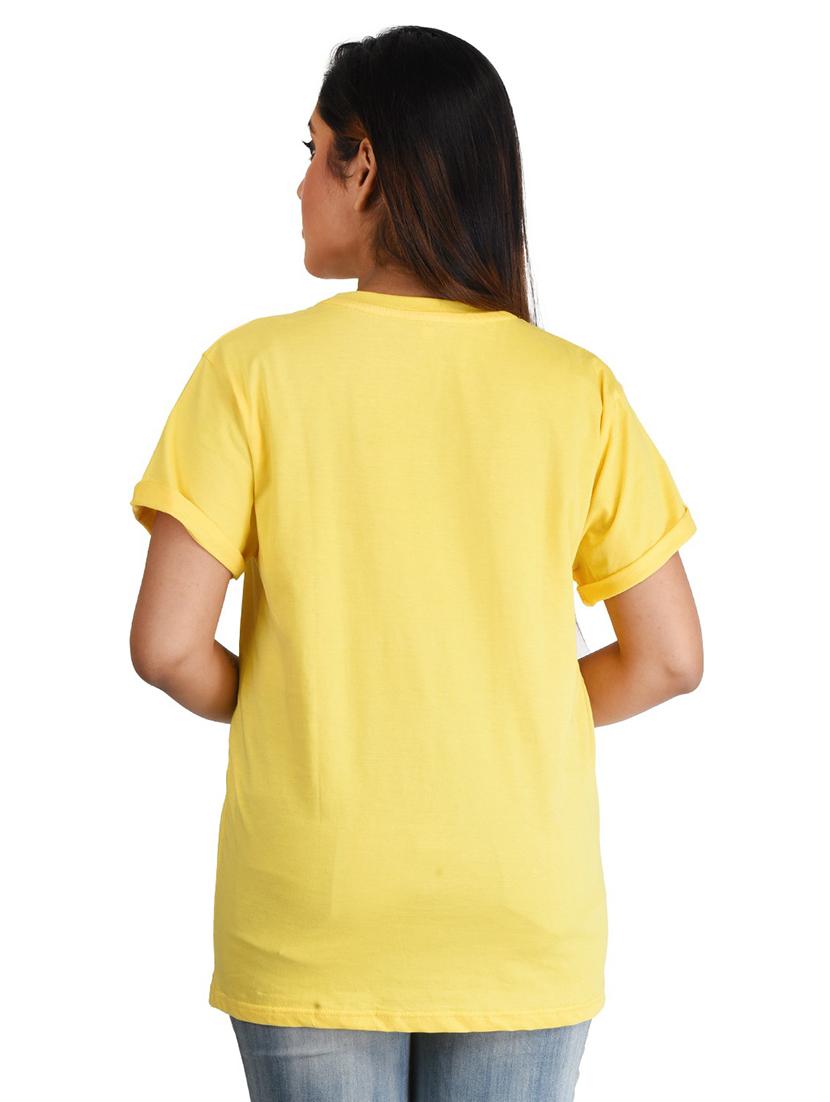 yellow printed regular t-shirt - 19869136 - Standard Image - 2