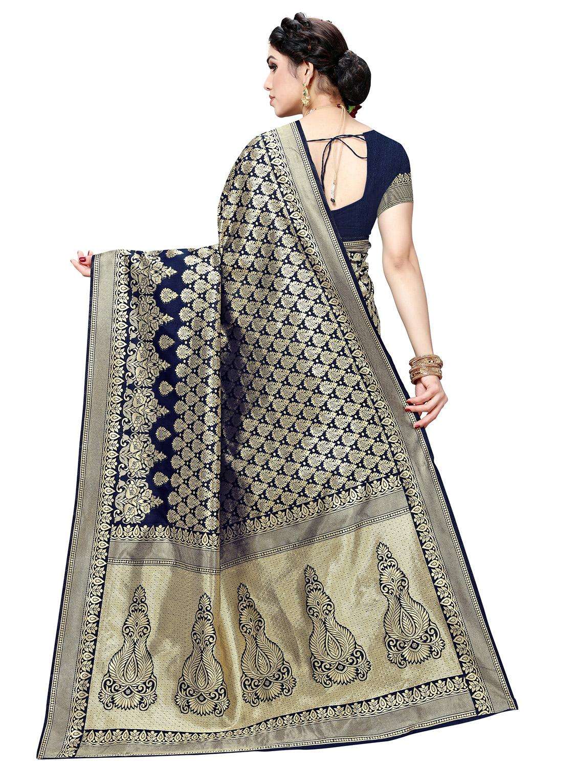 women's banarasi saree with blouse - 19870408 -  Standard Image - 2