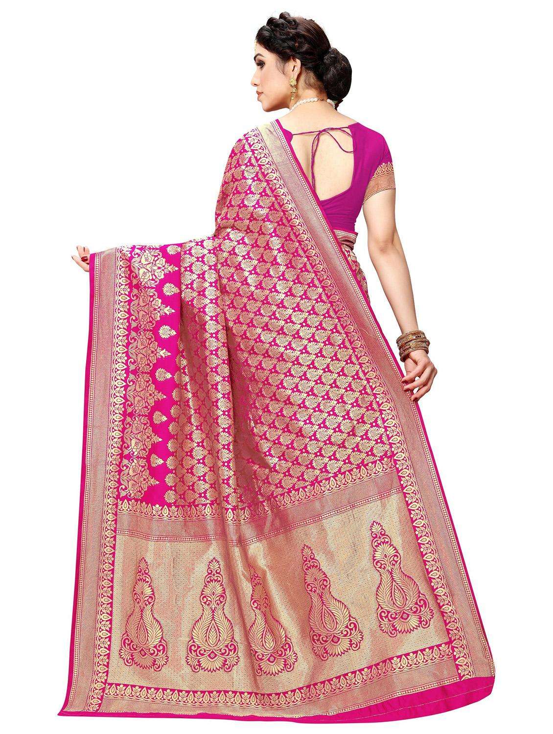 women's banarasi saree with blouse - 19870877 -  Standard Image - 2