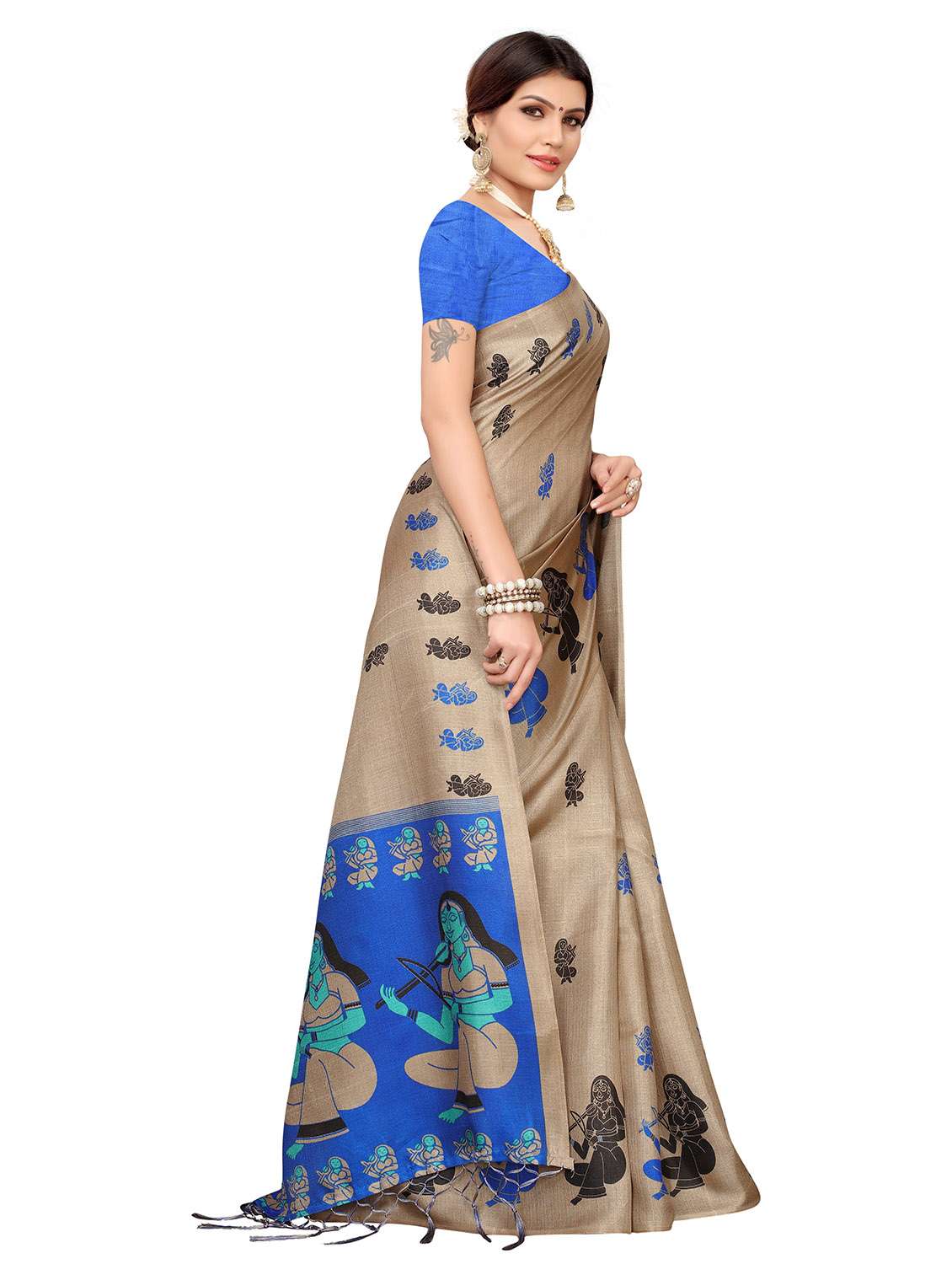 self design printed saree - 19870918 - Standard Image - 2