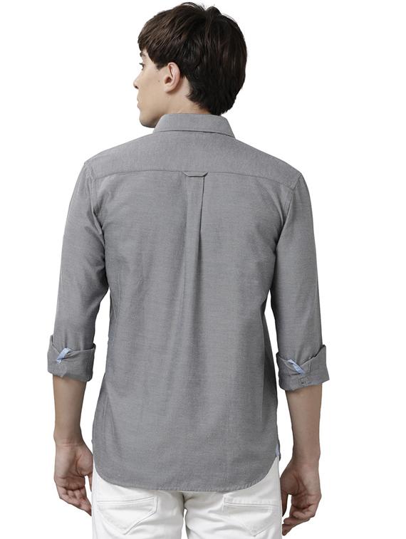 grey cotton blend casual shirt - 19871239 - Standard Image - 2