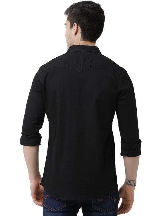 blue cotton blend casual shirt - 19871258 - Standard Image - 2