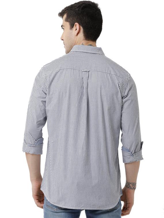 grey cotton blend casual shirt - 19871275 - Standard Image - 2