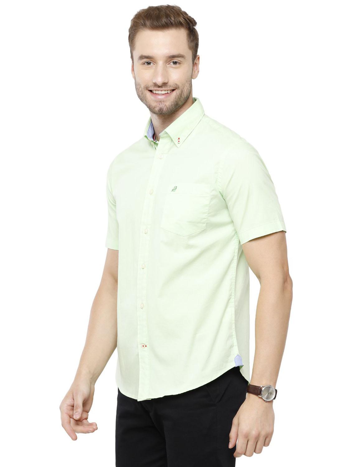 green cotton blend casual shirt - 19871288 - Standard Image - 2