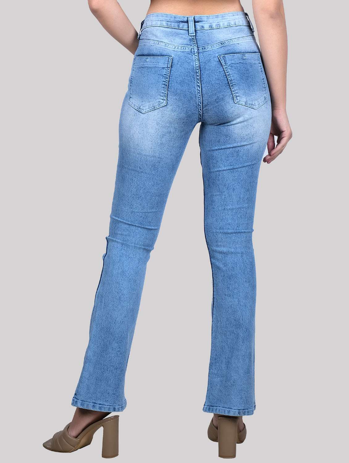 blue stone wash boot cut jeans - 19871786 - Standard Image - 2