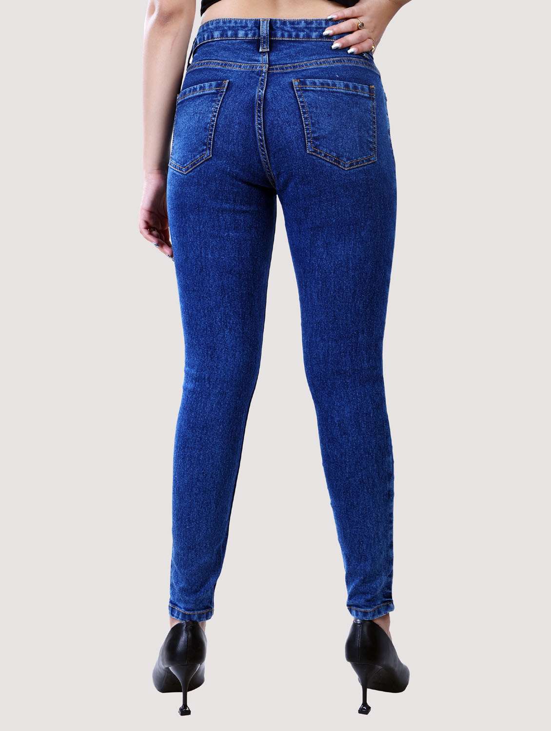 blue stone wash skinny jeans - 19871813 -  Standard Image - 2