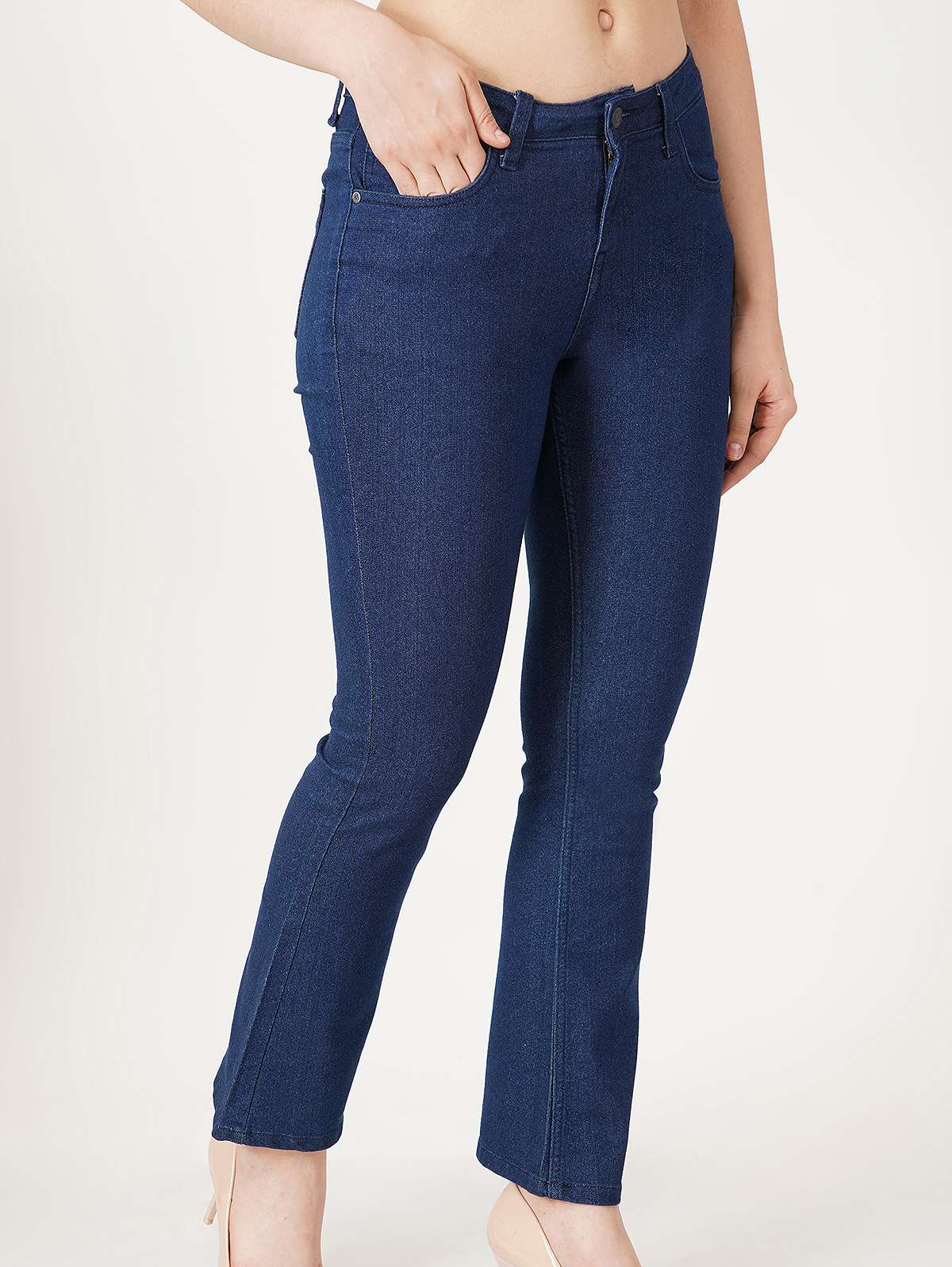 blue mid rise bootcut jeans - 19871814 -  Standard Image - 2