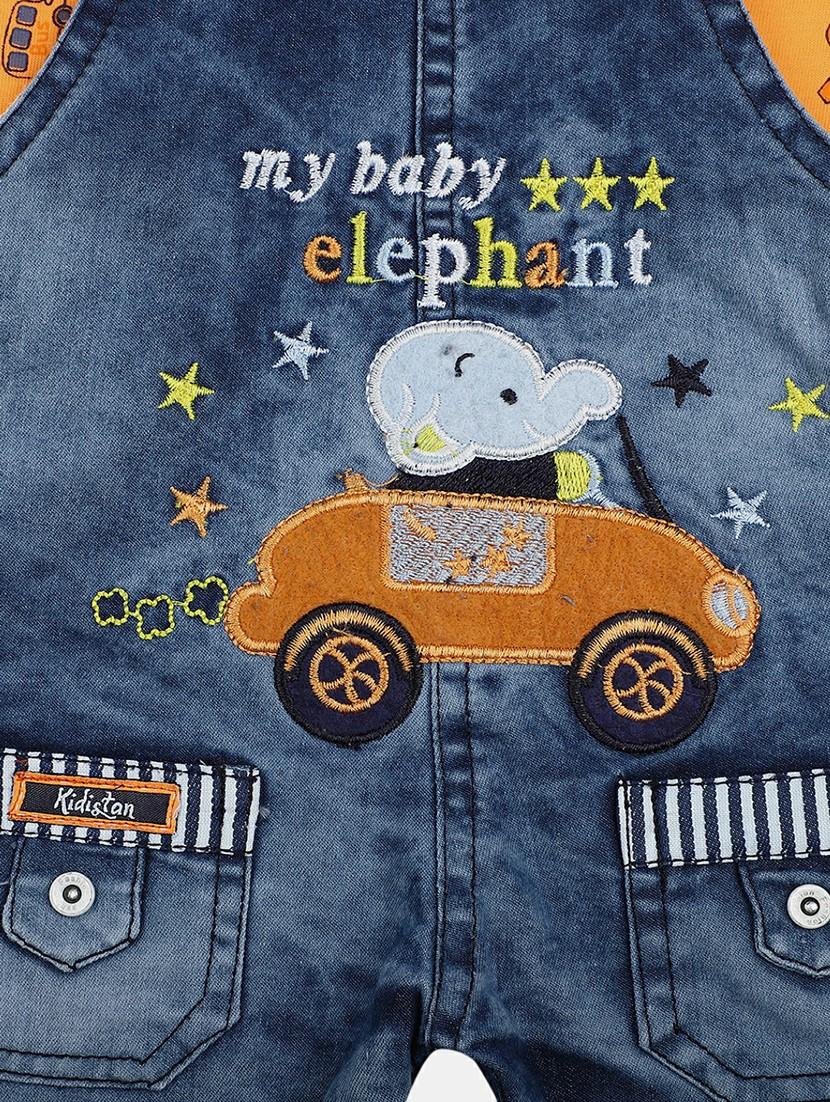 elephant stone wash denim dungaree set - 19872497 - Standard Image - 2