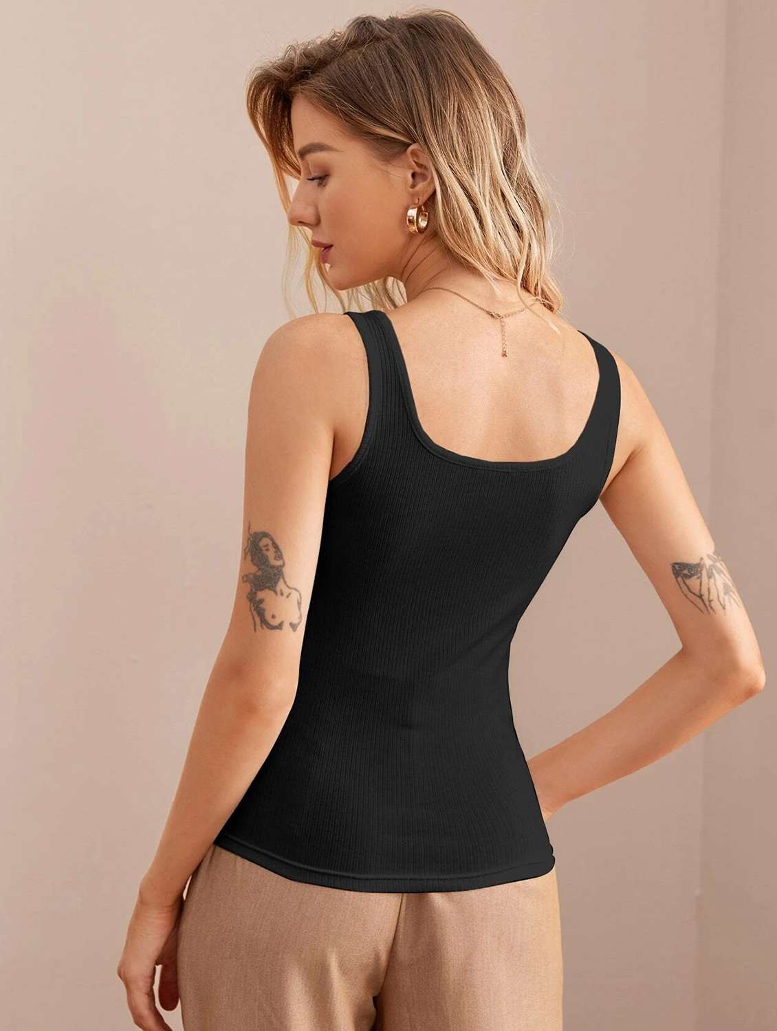 women's tank top scoop neck top - 19874017 - Standard Image - 2