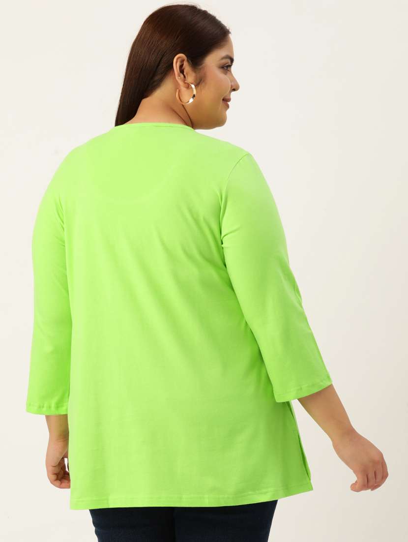 women's plain round neck t-shirt - 19874762 - Standard Image - 2