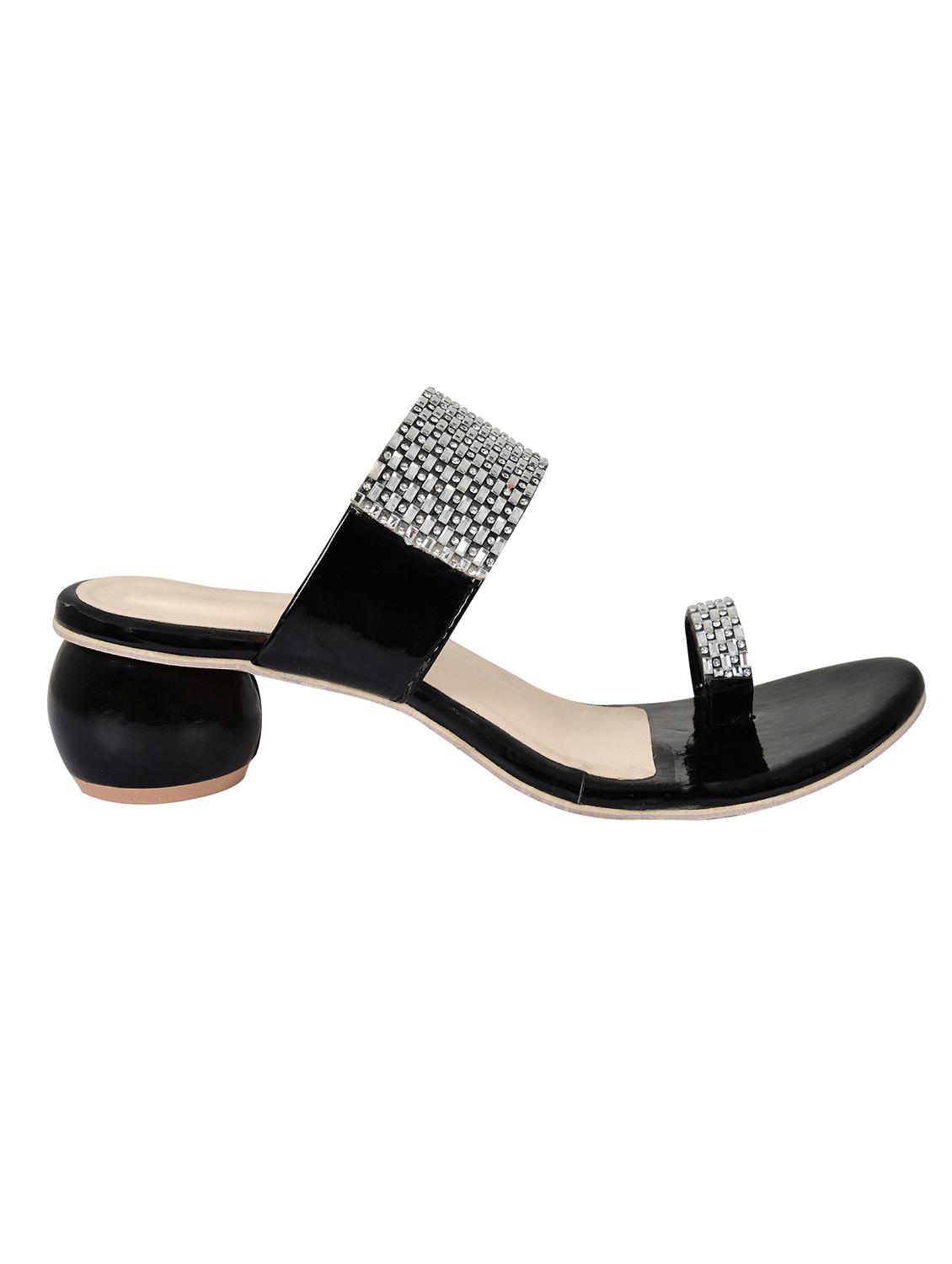black patent leather slip on sandals - 19874814 - Standard Image - 2