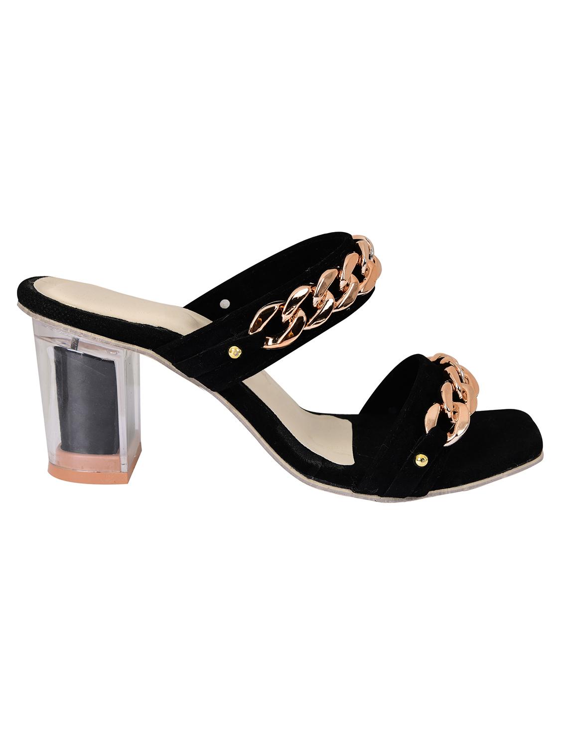 black suede slip on sandals - 19874821 - Standard Image - 2