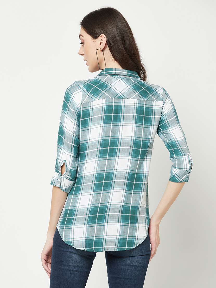 blue check print regular shirt - 19874846 -  Standard Image - 2