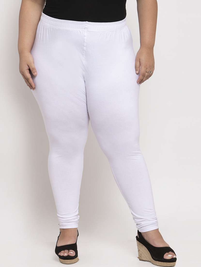 white cotton leggings - 19874852 -  Zoom Image - 0