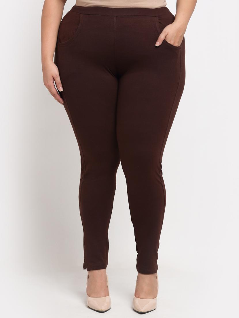 brown cotton leggings - 19874865 -  Zoom Image - 0