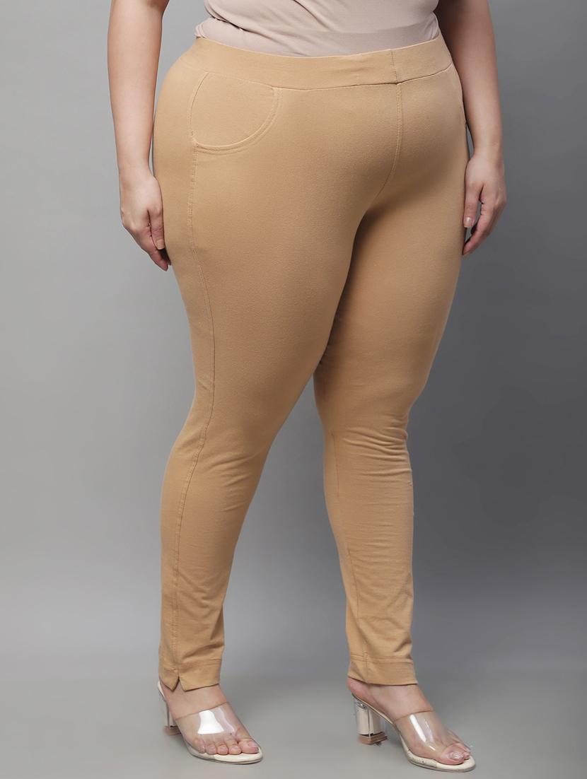 beige cotton leggings - 19874870 - Standard Image - 2