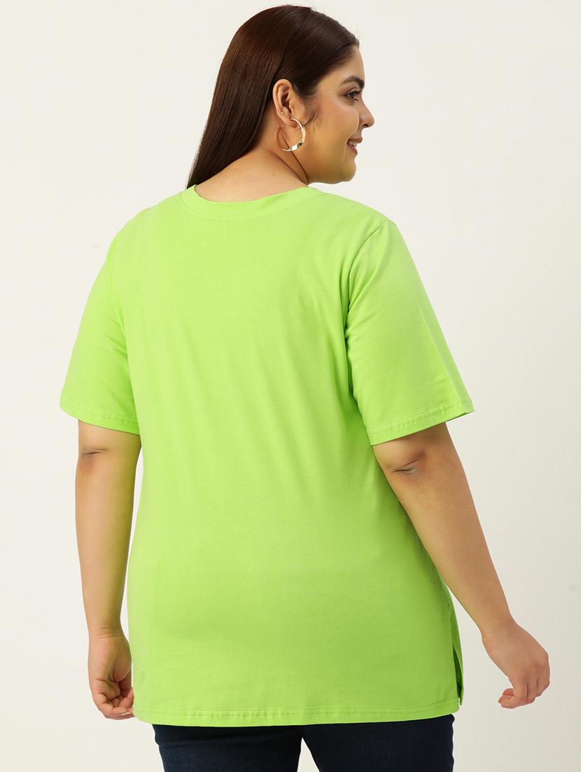 womenplus size solid v neck top - 19874940 - Standard Image - 2