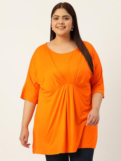 women's straight round neck top - 19874951 - Standard Image - 0