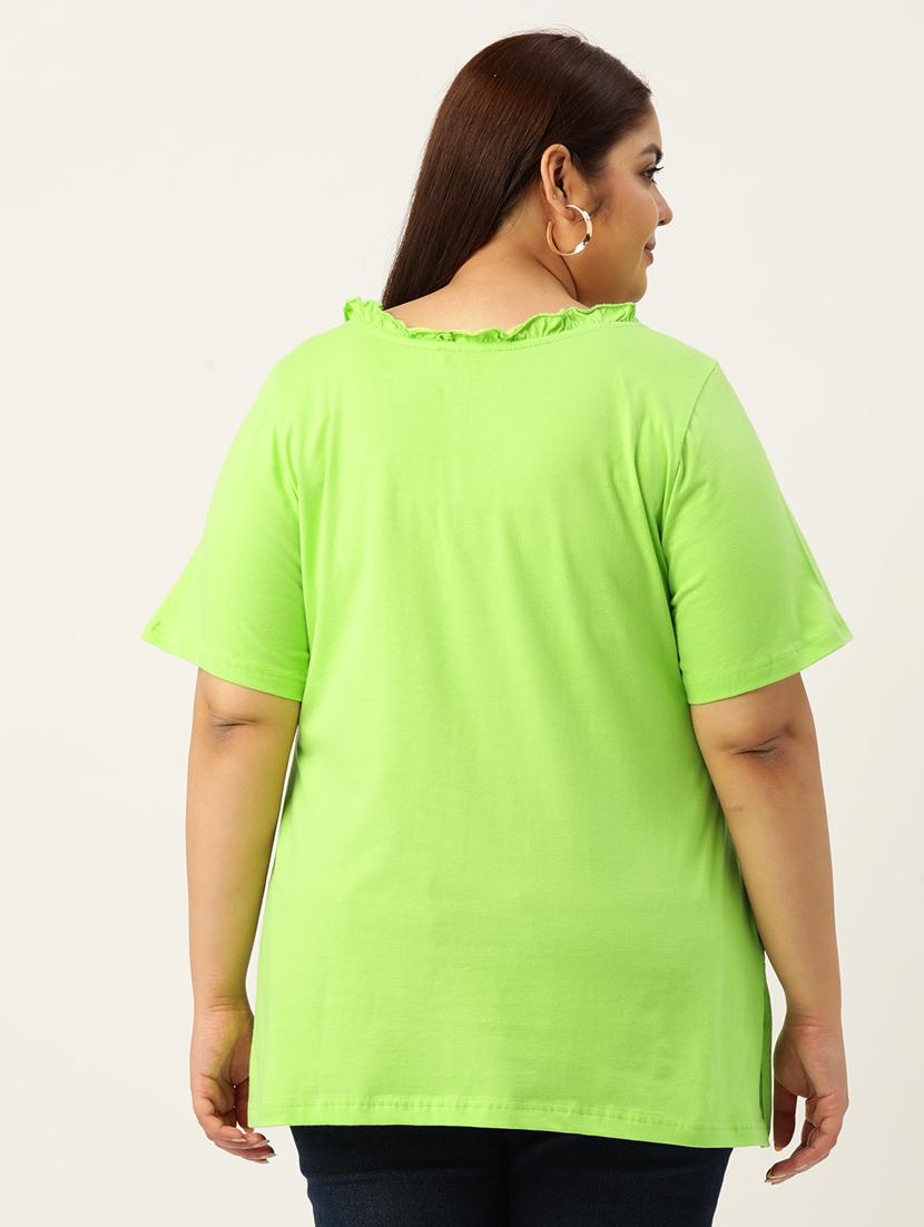 women's straight round neck top - 19874958 - Standard Image - 2