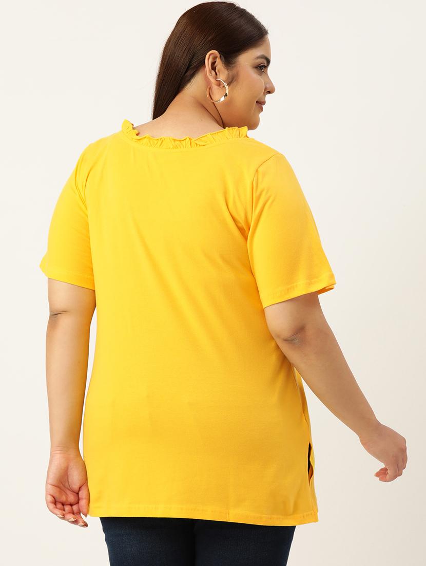 women's straight round neck top - 19874959 - Standard Image - 2