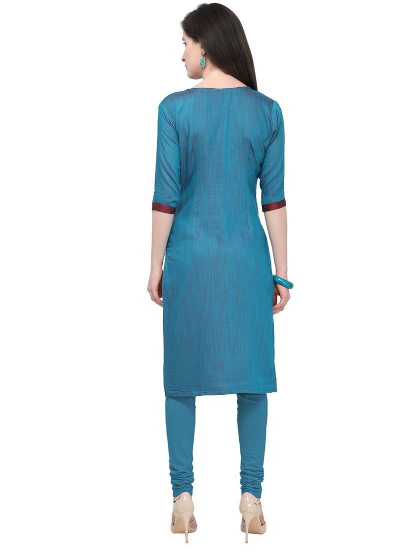 multi colored viscose straight kurta - 19875289 - Standard Image - 2