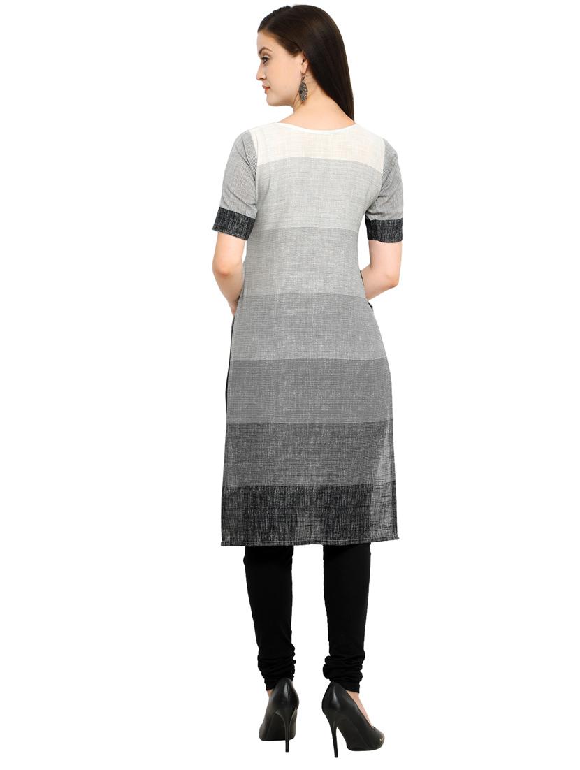women cotton blend straight kurta - 19875305 - Standard Image - 2