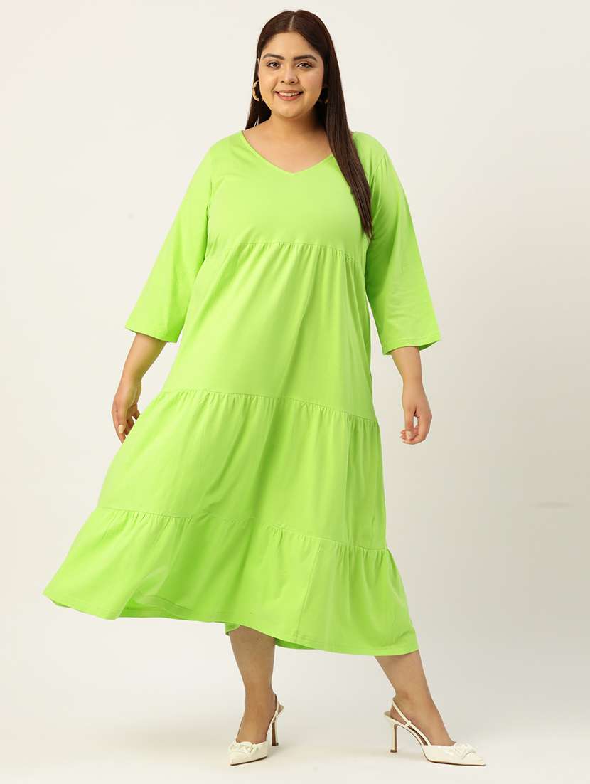 women's tiered dress solid dress