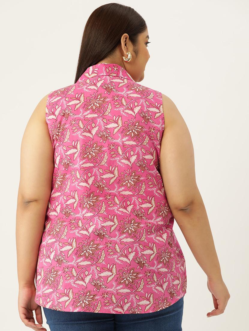 women printed cotton plus size shirt - 19875857 - Standard Image - 2