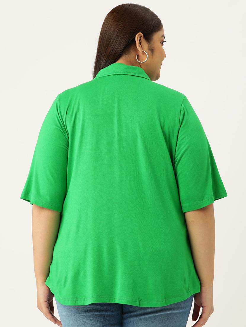women's ruffle collared top - 19876337 - Standard Image - 2