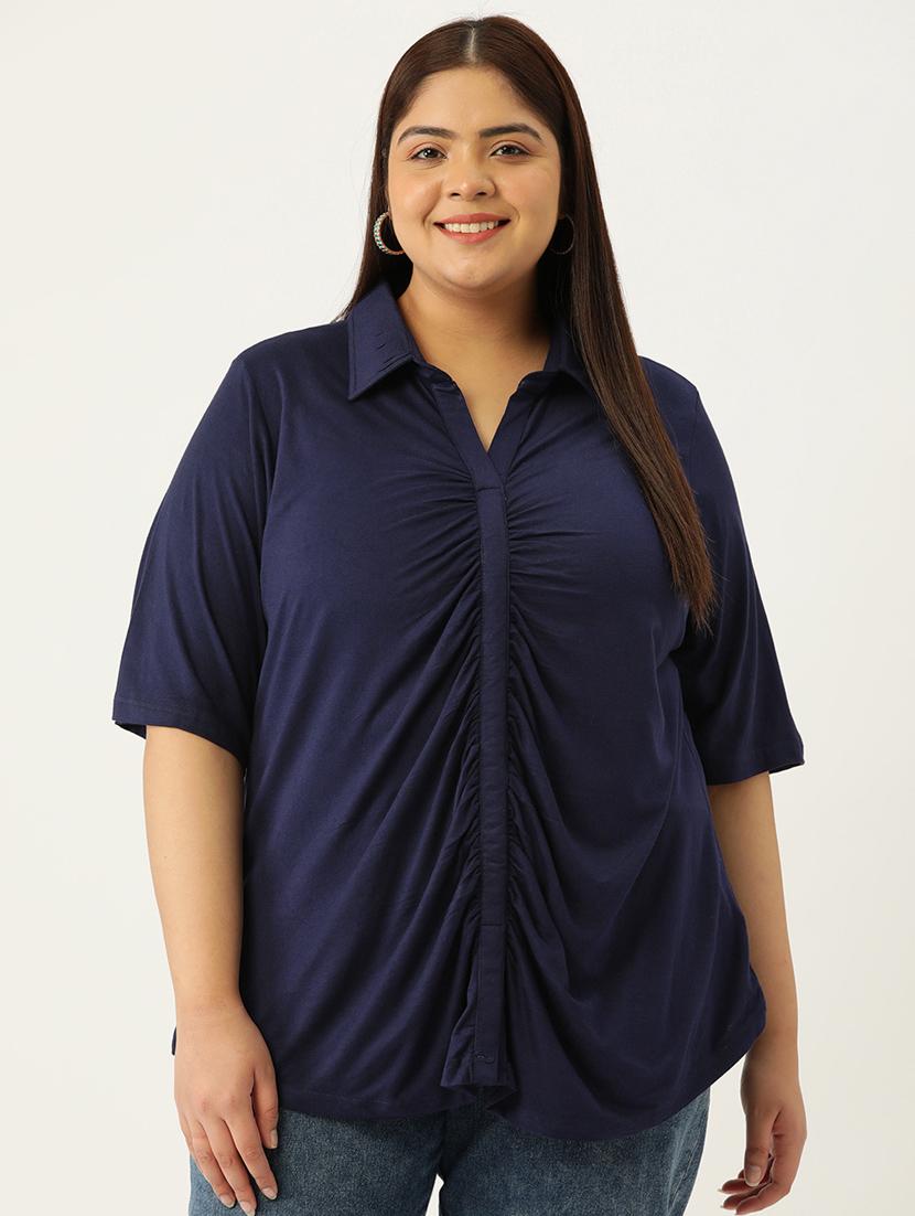 women's straight collared top - 19876343 -  Zoom Image - 0