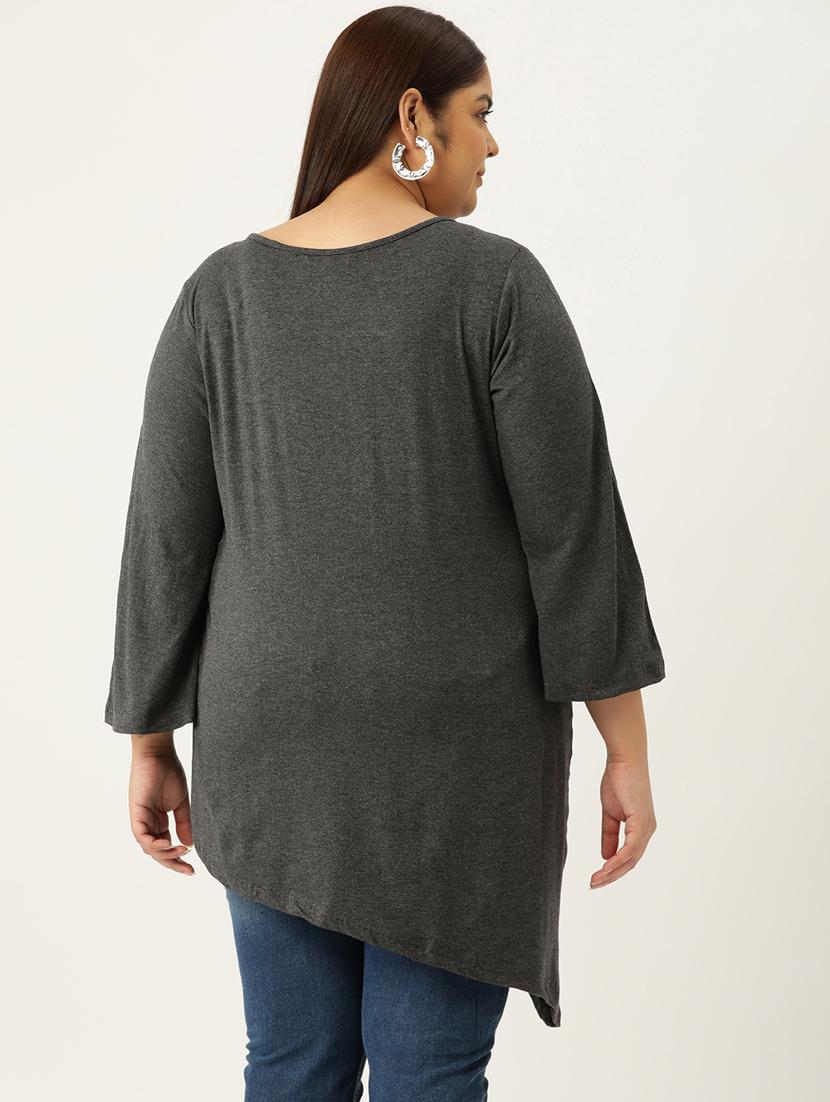 women's asymmetric v neck top - 19876349 - Standard Image - 2