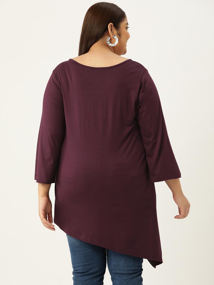 women's asymmetric v neck top - 19876350 - Standard Image - 2