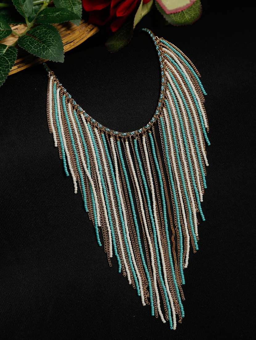 handmade seed bead long string necklace