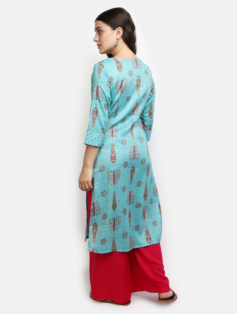 women's straight kurta - 19876587 - Standard Image - 2