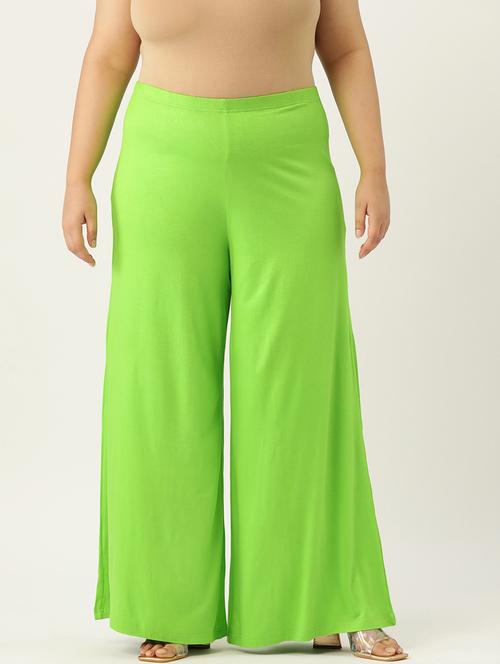 solids viscose flared palazzo - 19877669 -  Standard Image - 0