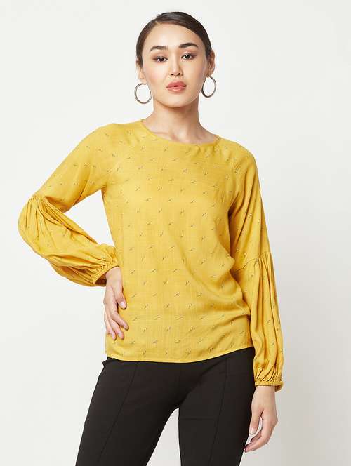 women's straight round neck top - 19878255 - Standard Image - 0
