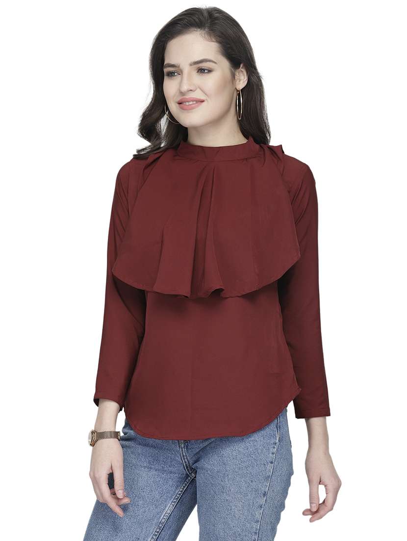 women's layered high neck top