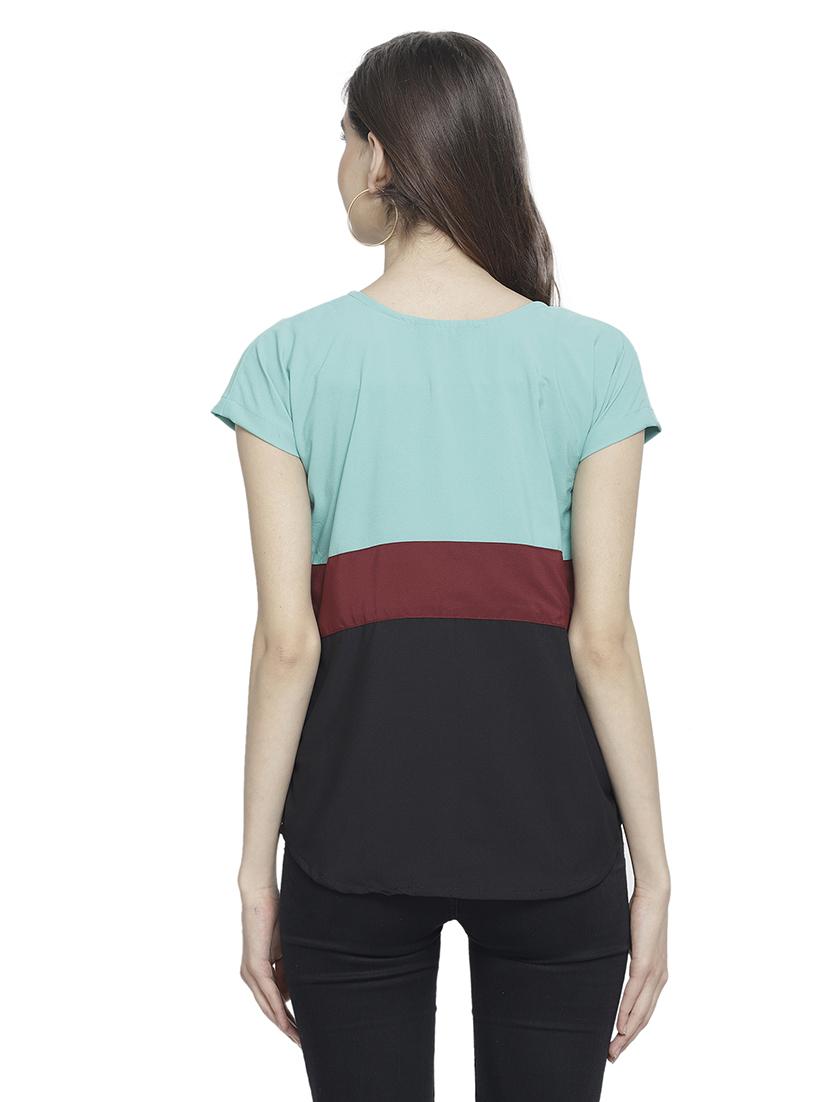 women's straight scoop neck top - 19878411 - Standard Image - 2