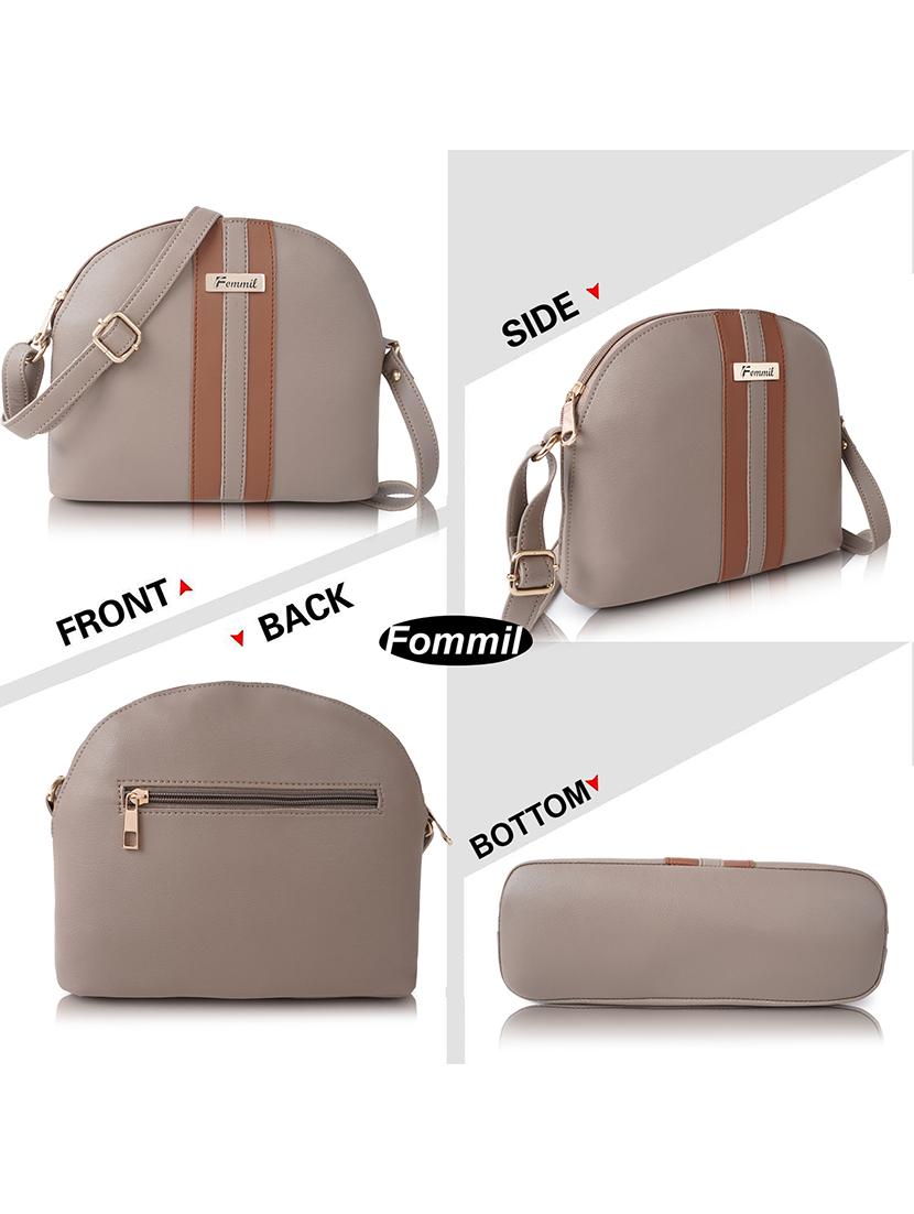 beige leatherette (pu) sling bag - 19878817 - Standard Image - 2