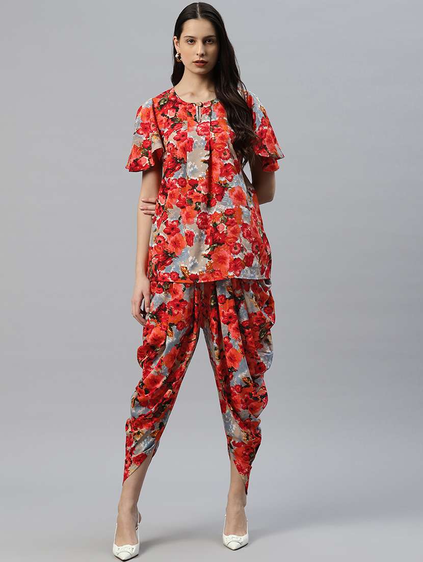floral top and trouser set 