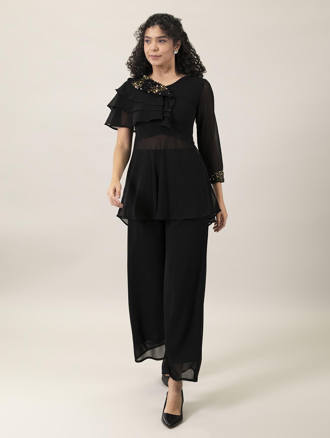 sequin work top and palazzo co-ords - 19883386 - Zoom Image - 0