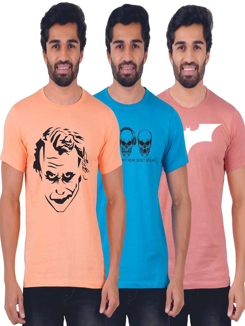 round neck printed t-shirts combo