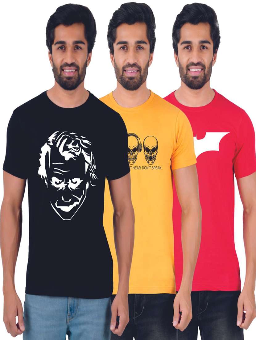 round neck printed t-shirts combo