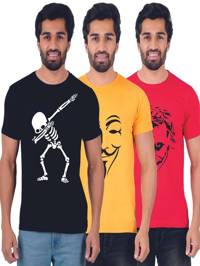 round neck printed t-shirts combo