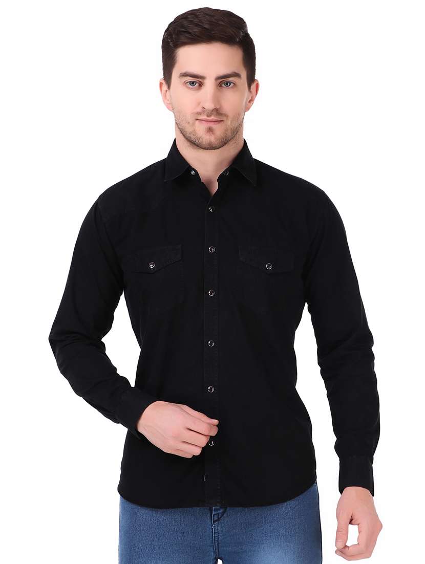 mens solid casual shirt