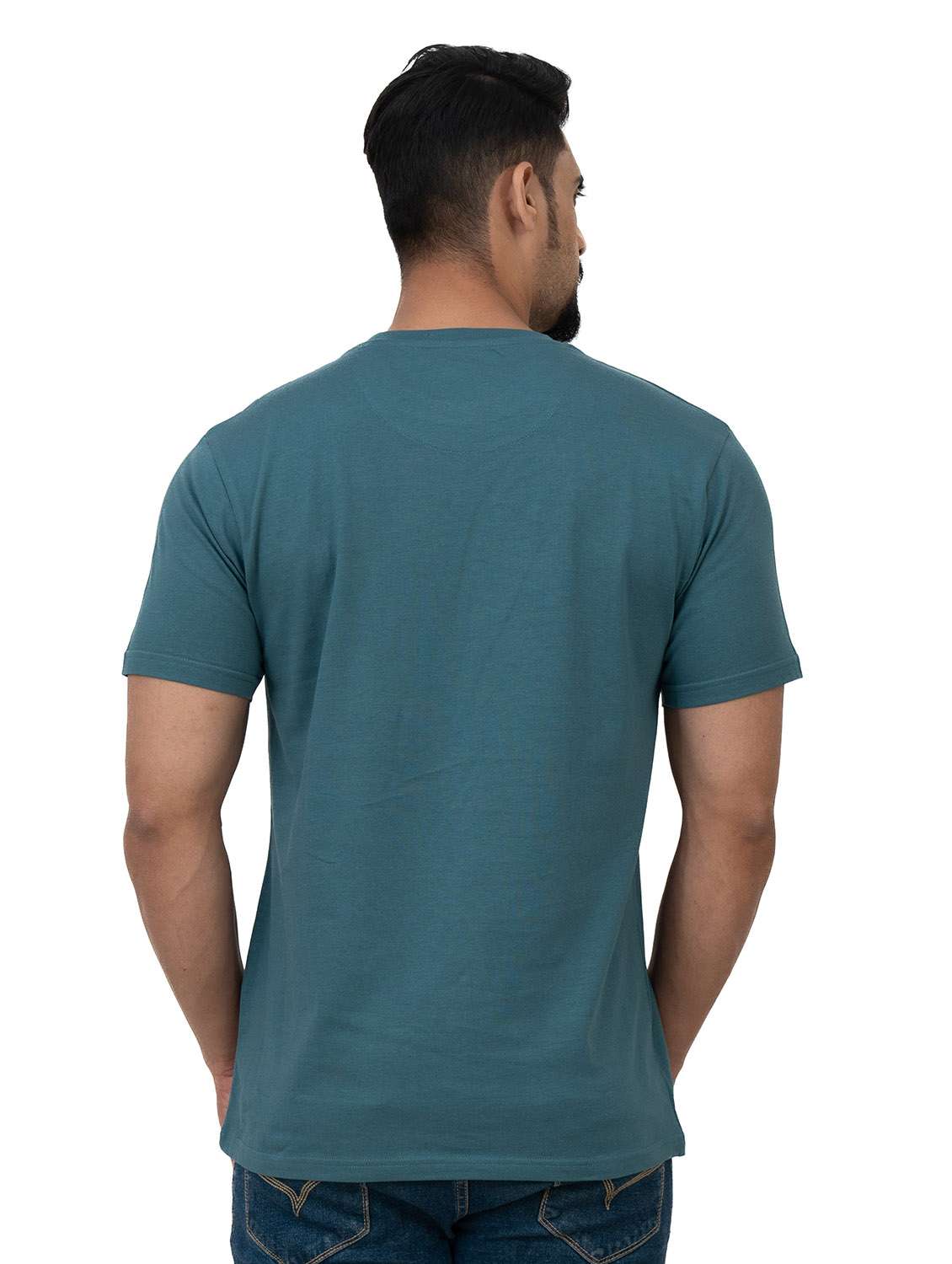 round neck solid cotton t-shirt - 19889770 - Standard Image - 2