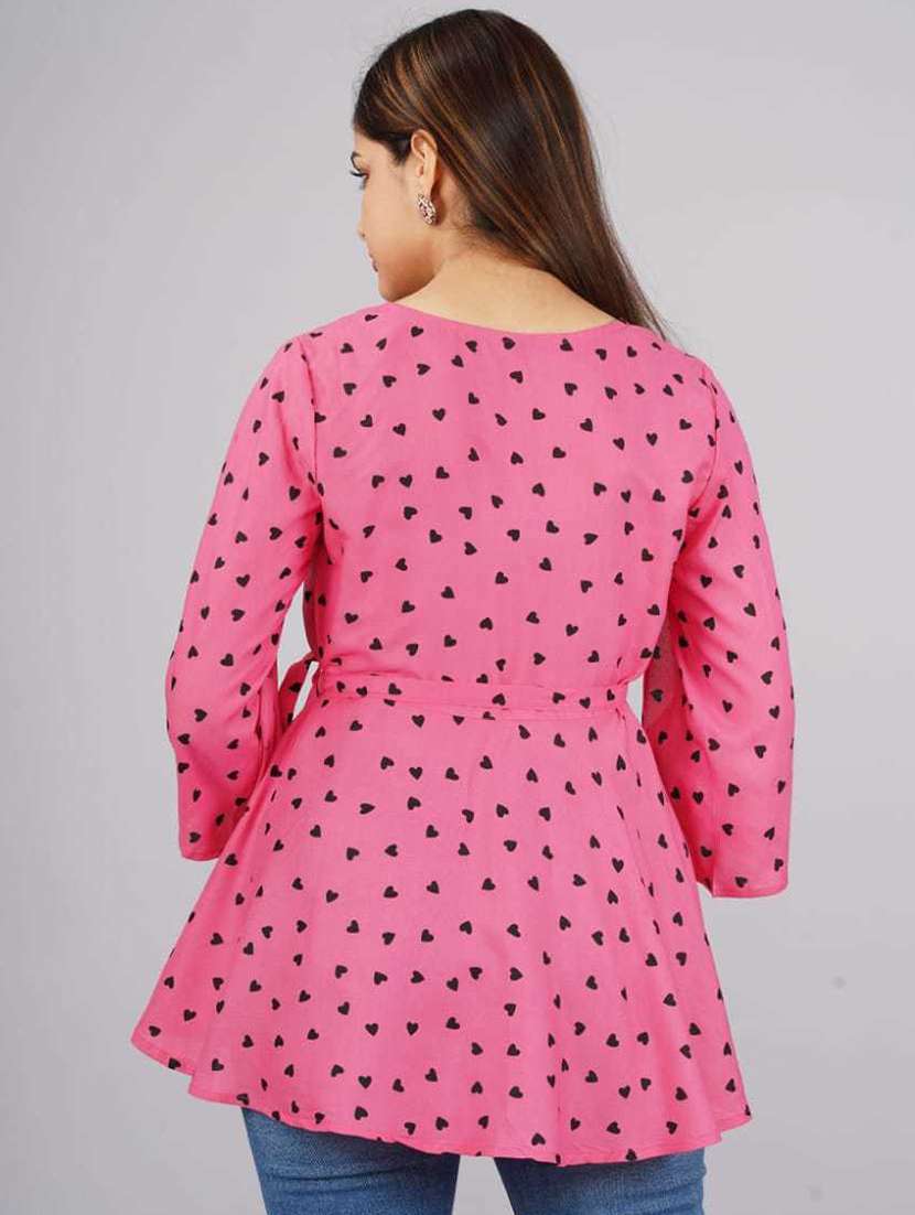 women's peplum round neck top - 19891594 -  Standard Image - 2