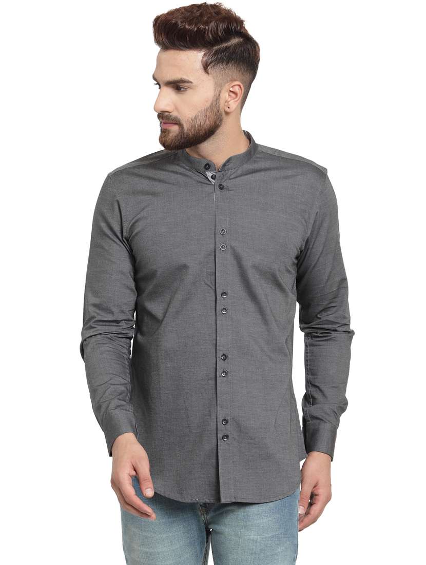 men solid sleeve casual shirt
