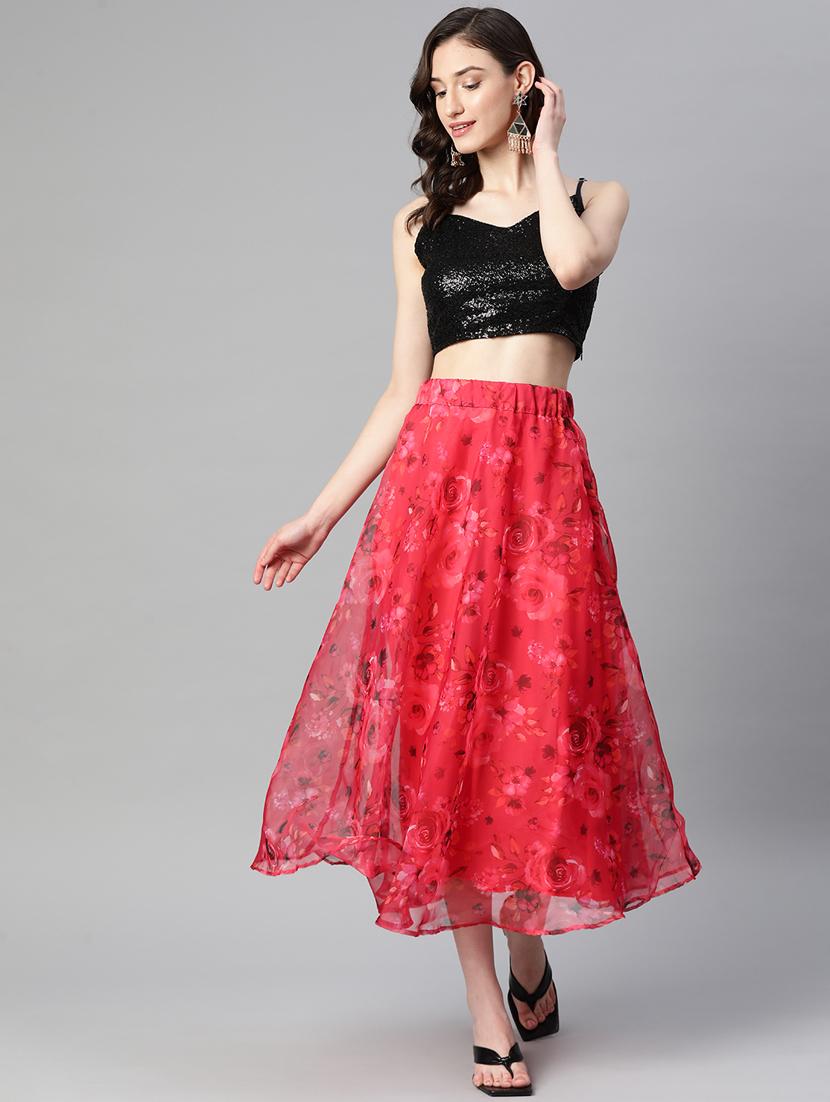 self design skirt top set - 19891614 - Zoom Image - 0